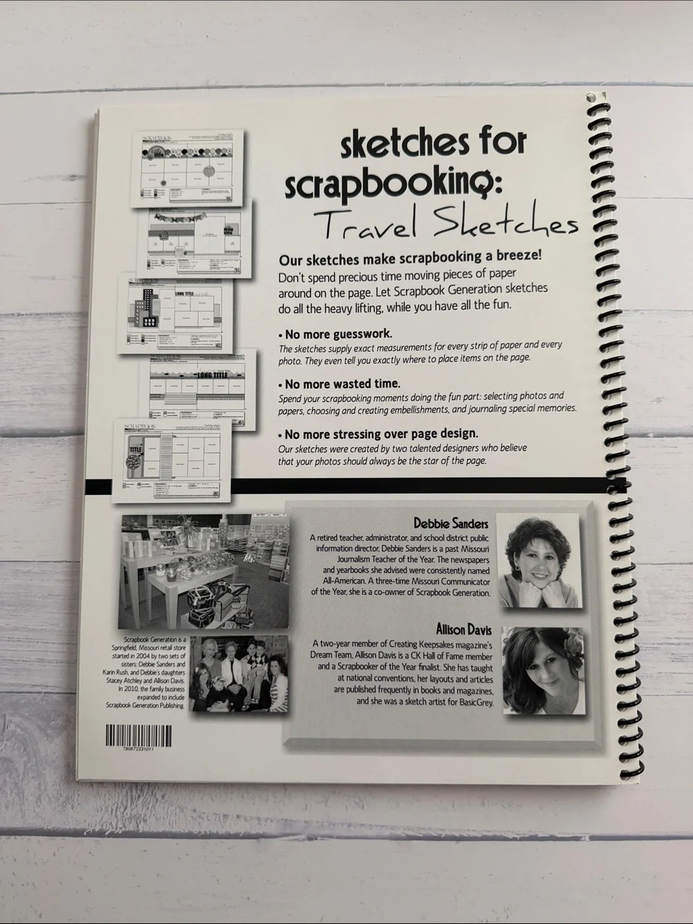 Sketches for Scrapbooking Travel Layouts Spiral Bound Idea Book